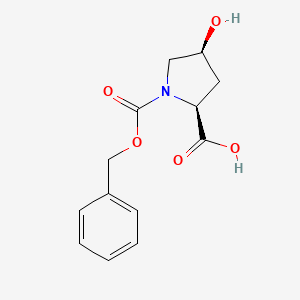 (2S,4S)-1-((Benzyloxy)carbonyl)-4-hydroxypyrrolidine-2-carboxylic acid chemical structure (CAS 13504-86-4)