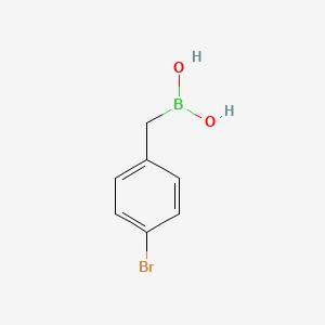 (4-Bromobenzyl)boronic acid chemical structure (CAS 1350513-44-8)
