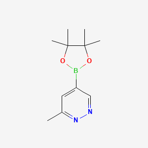 3-Methyl-5-(4,4,5,5-tetramethyl-1,3,2-dioxaborolan-2-yl)pyridazine chemical structure (CAS 1350543-95-1)