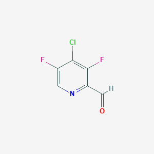 4-Chloro-3,5-difluoropicolinaldehyde chemical structure (CAS 1350648-44-0)