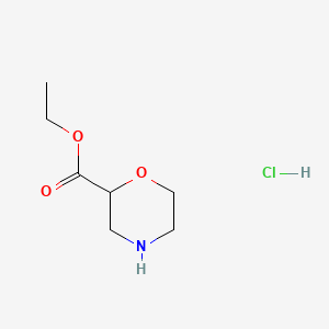 Ethyl 2-Morpholinecarboxylate Hydrochloride chemical structure (CAS 135072-31-0)
