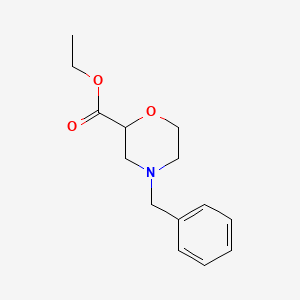 Ethyl 4-benzylmorpholine-2-carboxylate chemical structure (CAS 135072-32-1)
