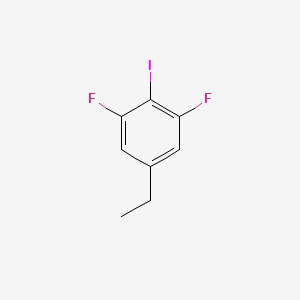 5-Ethyl-1,3-difluoro-2-iodobenzene chemical structure (CAS 1350751-60-8)