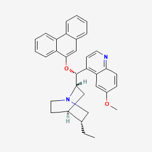 (2S,4S,5R)-5-Ethyl-2-((R)-(6-methoxyquinolin-4-yl)(phenanthren-9-yloxy)methyl)quinuclidine chemical structure (CAS 135096-78-5)
