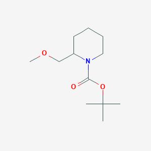 tert-Butyl 2-(methoxymethyl)piperidine-1-carboxylate chemical structure (CAS 1351094-46-6)