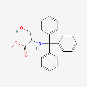 Methyl 3-hydroxy-2-(tritylamino)propanoate chemical structure (CAS 13515-76-9)