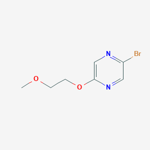 2-Bromo-5-(2-methoxyethoxy)pyrazine chemical structure (CAS 1351523-79-9)