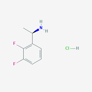 (R)-1-(2,3-Difluorophenyl)ethanamine hydrochloride chemical structure (CAS 1351580-15-8)