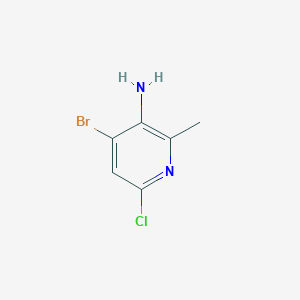 4-Bromo-6-chloro-2-methylpyridin-3-amine chemical structure (CAS 1351813-69-8)