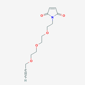 1-(2-(2-(2-(Prop-2-yn-1-yloxy)ethoxy)ethoxy)ethyl)-1H-pyrrole-2,5-dione chemical structure (CAS 1351974-20-3)