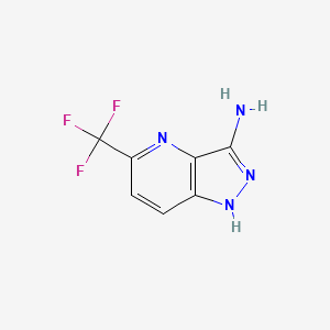 5-(Trifluoromethyl)-1H-pyrazolo[4,3-b]pyridin-3-amine chemical structure (CAS 1351989-85-9)