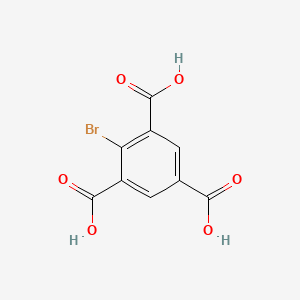 2-Bromobenzene-1,3,5-tricarboxylic acid chemical structure (CAS 13520-03-1)