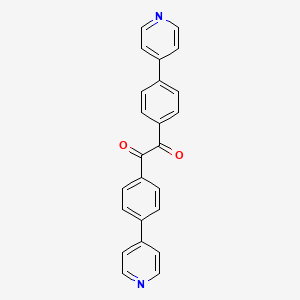 1,2-Bis(4-(pyridin-4-yl)phenyl)ethane-1,2-dione chemical structure (CAS 1352050-00-0)