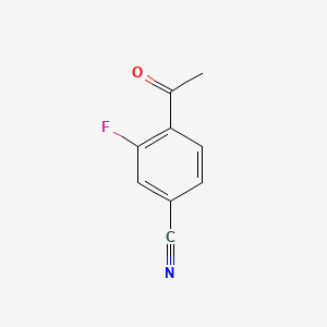 4-Acetyl-3-fluorobenzonitrile chemical structure (CAS 1352144-78-5)