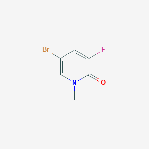 5-Bromo-3-fluoro-1-methylpyridin-2(1H)-one chemical structure (CAS 1352152-46-5)