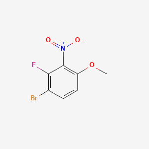 1-Bromo-2-fluoro-4-methoxy-3-nitrobenzene chemical structure (CAS 1352317-80-6)