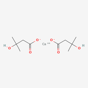 Calcium 3-hydroxy-3-methylbutanoate chemical structure (CAS 135236-72-5)