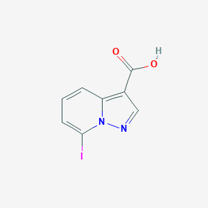 7-Iodopyrazolo[1,5-a]pyridine-3-carboxylic acid chemical structure (CAS 1352393-89-5)