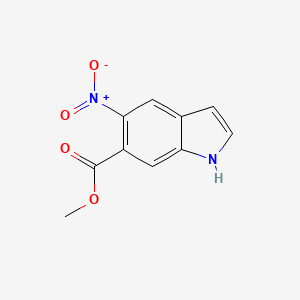 Methyl 5-nitro-1H-indole-6-carboxylate chemical structure (CAS 1352394-34-3)
