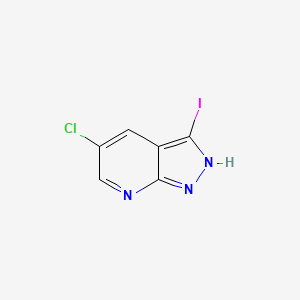 5-Chloro-3-iodo-1H-pyrazolo[3,4-b]pyridine chemical structure (CAS 1352395-64-2)