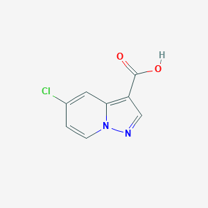 5-Chloropyrazolo[1,5-a]pyridine-3-carboxylic acid chemical structure (CAS 1352396-54-3)