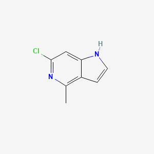 6-Chloro-4-methyl-1H-pyrrolo[3,2-c]pyridine chemical structure (CAS 1352397-22-8)