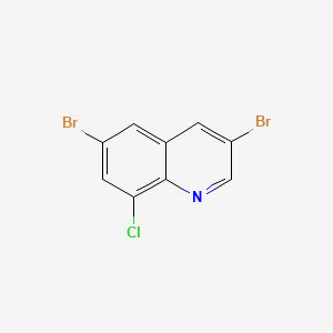 3,6-Dibromo-8-chloroquinoline chemical structure (CAS 1352442-94-4)