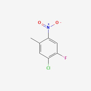 1-Chloro-2-fluoro-5-methyl-4-nitrobenzene chemical structure (CAS 1352457-29-4)