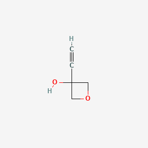 3-Ethynyloxetan-3-ol chemical structure (CAS 1352492-38-6)