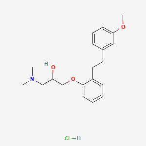 1-(Dimethylamino)-3-(2-(3-methoxyphenethyl)phenoxy)propan-2-ol hydrochloride chemical structure (CAS 135261-74-4)