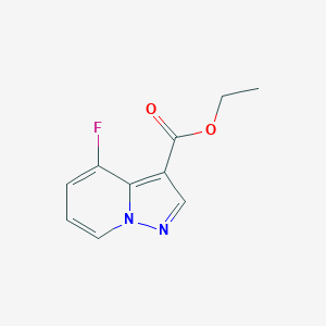 Ethyl 4-fluoropyrazolo[1,5-a]pyridine-3-carboxylate chemical structure (CAS 1352625-28-5)