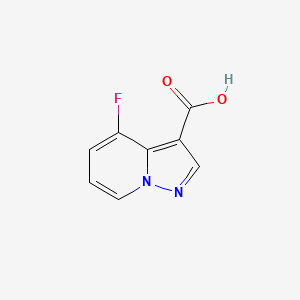 4-Fluoropyrazolo[1,5-a]pyridine-3-carboxylic acid chemical structure (CAS 1352625-33-2)