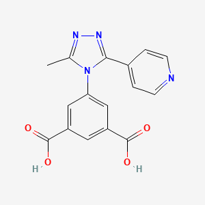 5-(3-Methyl-5-(pyridin-4-yl)-4H-1,2,4-triazol-4-yl)isophthalic acid chemical structure (CAS 1352638-29-9)