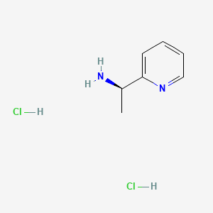 (R)-1-(Pyridin-2-yl)ethanamine dihydrochloride chemical structure (CAS 1352640-52-8)