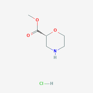 (R)-Methyl morpholine-2-carboxylate hydrochloride chemical structure (CAS 1352709-55-7)