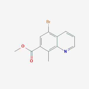 Methyl 5-bromo-8-methylquinoline-7-carboxylate chemical structure (CAS 1352717-47-5)