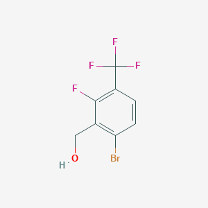 (6-Bromo-2-fluoro-3-(trifluoromethyl)phenyl)methanol chemical structure (CAS 1352718-85-4)