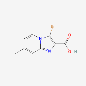 3-Bromo-7-methylimidazo[1,2-a]pyridine-2-carboxylic acid chemical structure (CAS 1352723-58-0)
