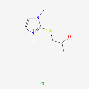 1,3-Dimethyl-2-((2-oxopropyl)thio)-1H-imidazol-3-ium chloride chemical structure (CAS 135273-74-4)
