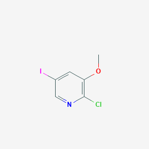 2-Chloro-5-iodo-3-methoxypyridine chemical structure (CAS 1352881-81-2)