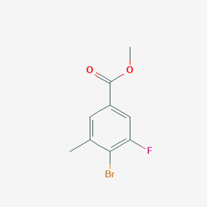 Methyl 4-bromo-3-fluoro-5-methylbenzoate chemical structure (CAS 1352882-39-3)
