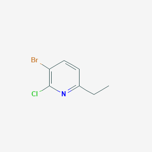 3-Bromo-2-chloro-6-ethylpyridine chemical structure (CAS 1352886-90-8)