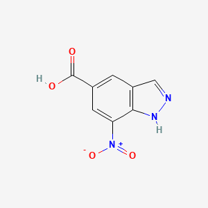 7-Nitro-1H-indazole-5-carboxylic acid chemical structure (CAS 1352890-61-9)