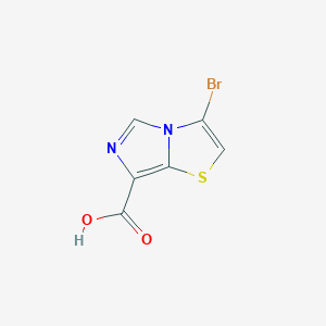 3-Bromoimidazo[5,1-b]thiazole-7-carboxylic acid chemical structure (CAS 1352898-75-9)