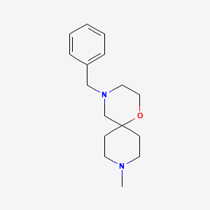 4-Benzyl-9-methyl-1-oxa-4,9-diazaspiro[5.5]undecane chemical structure (CAS 1352925-36-0)