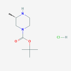 (S)-1-Boc-3-Methylpiperazine hydrochloride chemical structure (CAS 1353006-46-8)