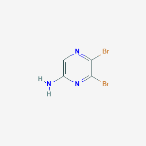5,6-Dibromopyrazin-2-amine chemical structure (CAS 1353100-86-3)