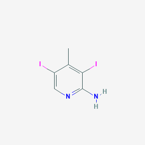 3,5-Diiodo-4-methylpyridin-2-amine chemical structure (CAS 1353101-03-7)