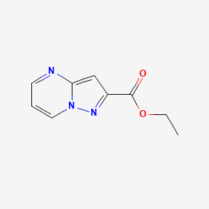 Ethyl pyrazolo[1,5-a]pyrimidine-2-carboxylate chemical structure (CAS 1353498-59-5)