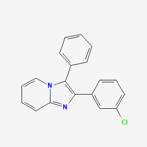 2-(3-Chlorophenyl)-3-phenylimidazo[1,2-a]pyridine chemical structure (CAS 1353511-67-7)